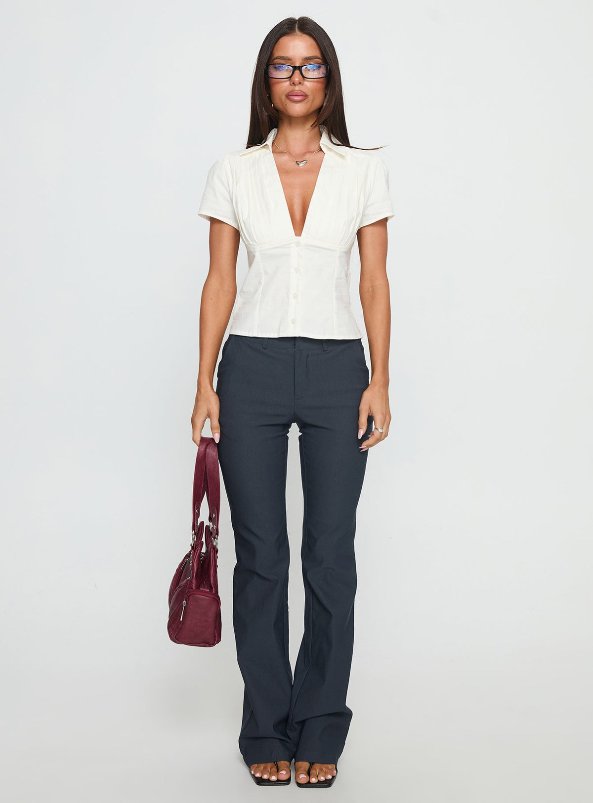 Ovelia Short Sleeve Shirt White