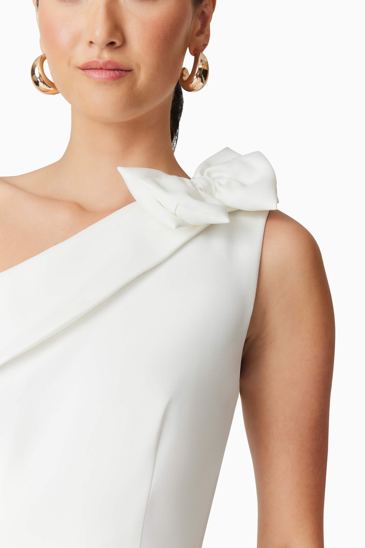 Celia Mini Asymmerical Dress in White