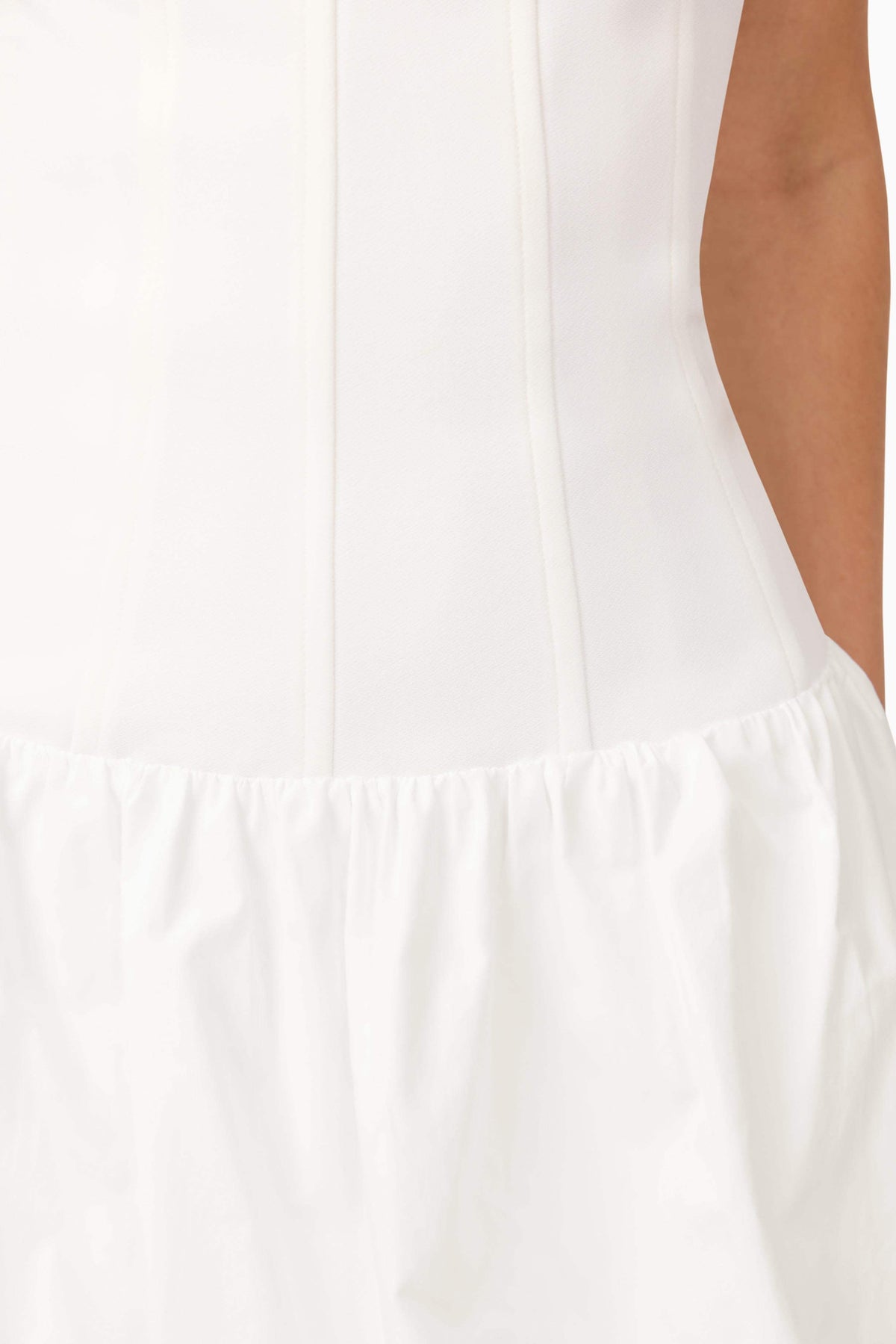 Ingrid Bubble Mini Dress in White