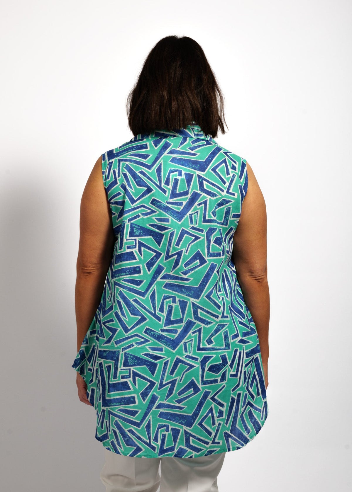Ana Top in Blue Green Flashes