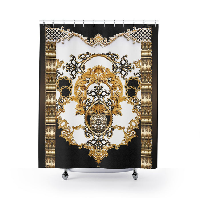 Baroque Shower Curtain Amber Room Curtain Bathroom Curtain | 100355A