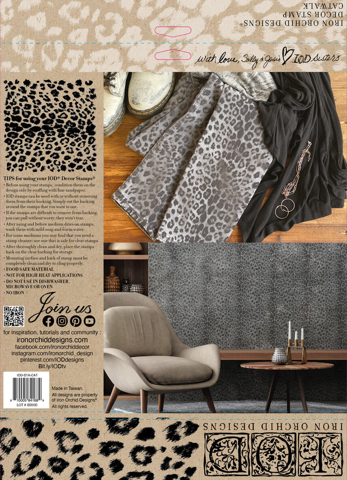 IOD Decor Stamp Catwalk 12x12" by Iron Orchid Designs SALE!