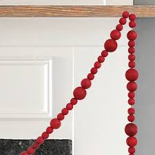 Large Red Garland Beads - The Loft/ 36 Eleven