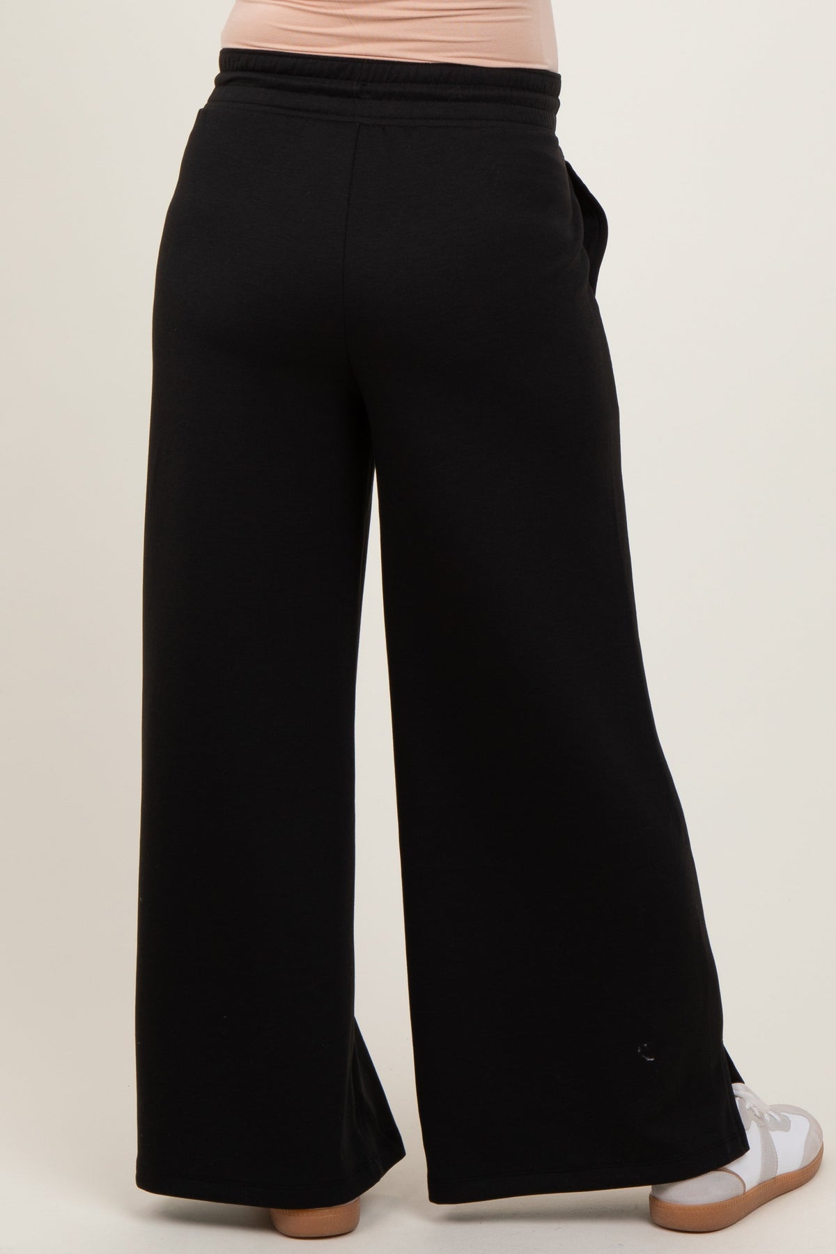Black Drawstring Maternity Lounge Pants