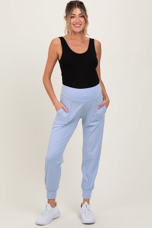 Light Blue Maternity Joggers