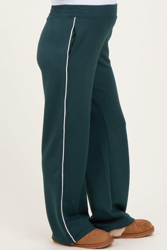 Forest Green Stripe Detail Maternity Lounge Pants