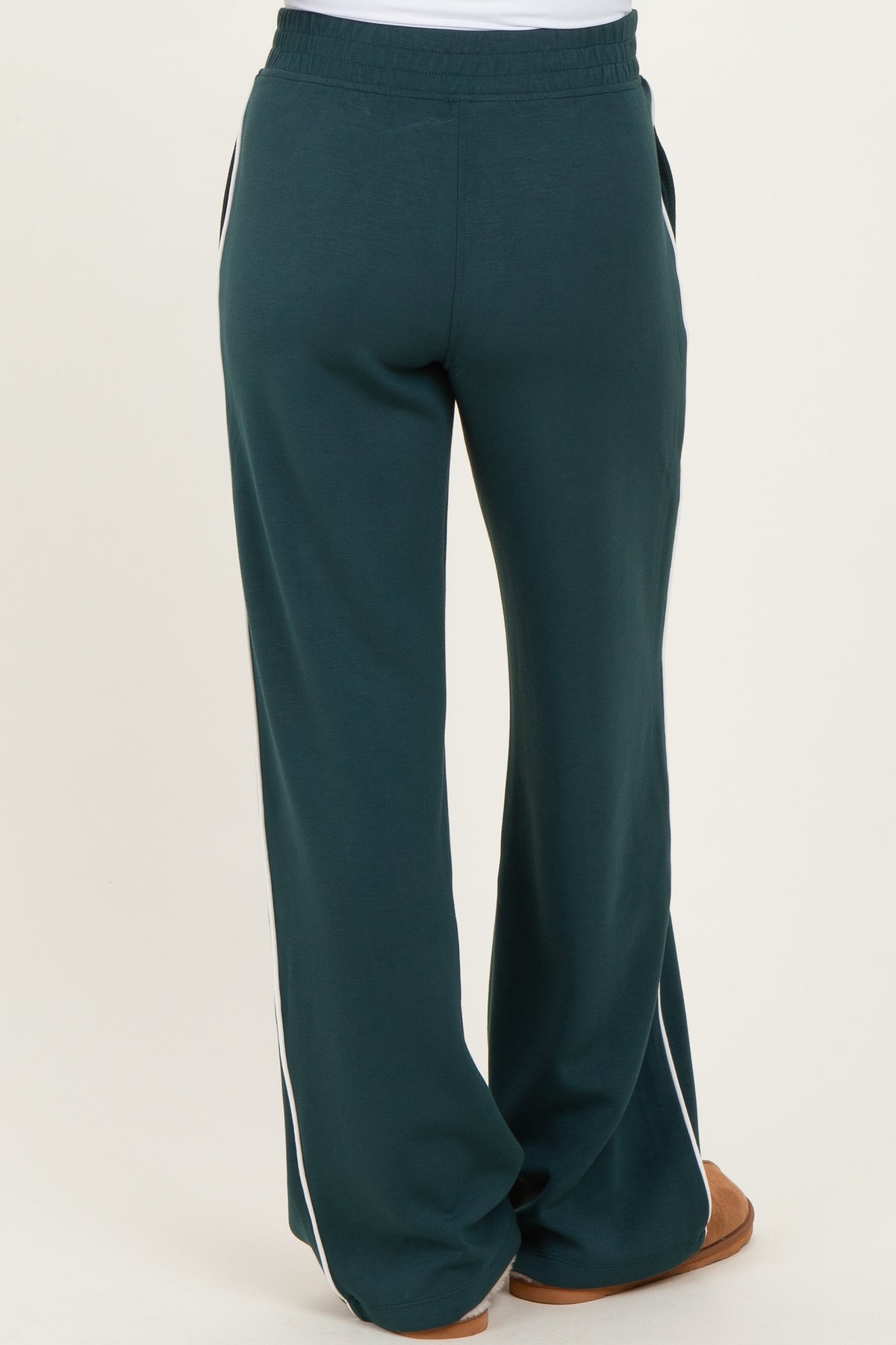 Forest Green Stripe Detail Maternity Lounge Pants