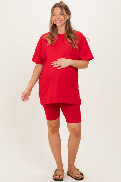 Ruby Biker Shorts Maternity Set