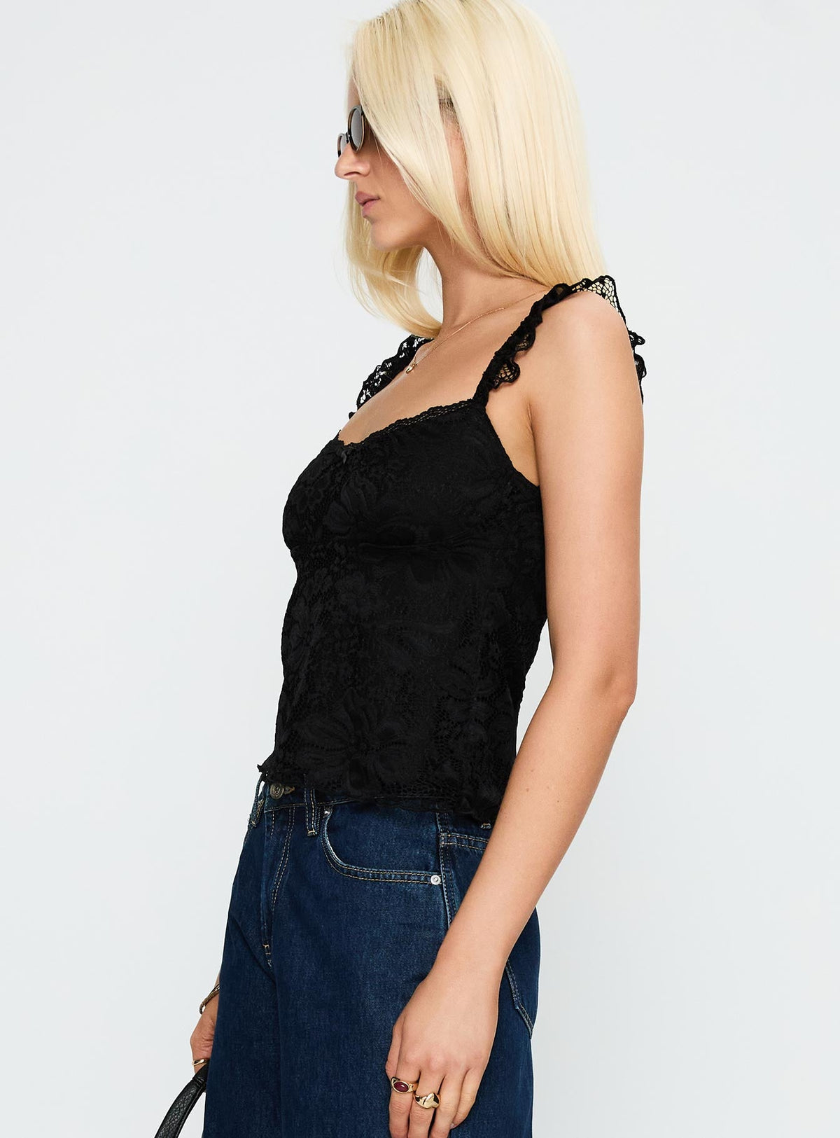 Madaleine Lace Top Black