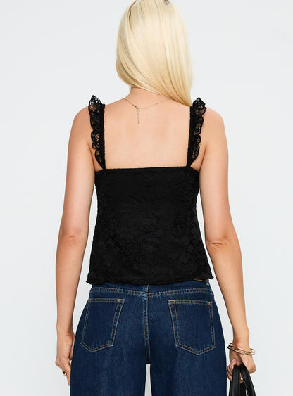 Madaleine Lace Top Black