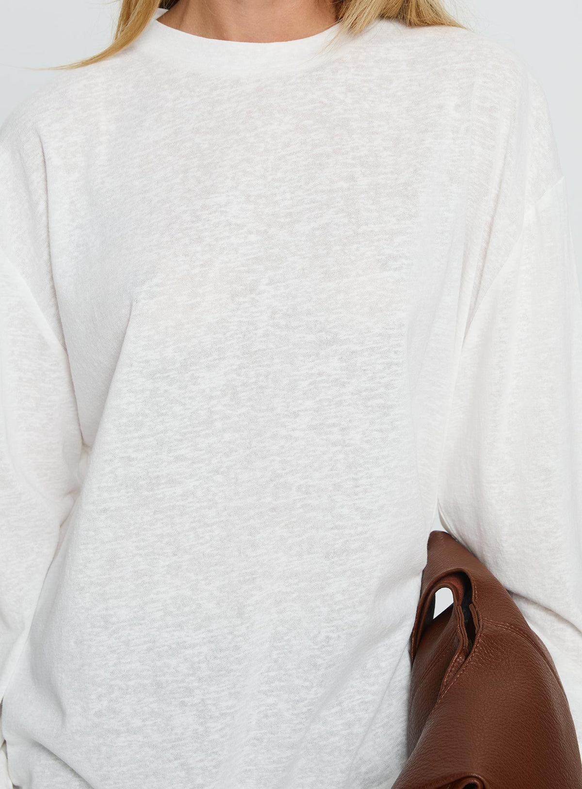 Zaydee Oversized Long Sleeve Top White