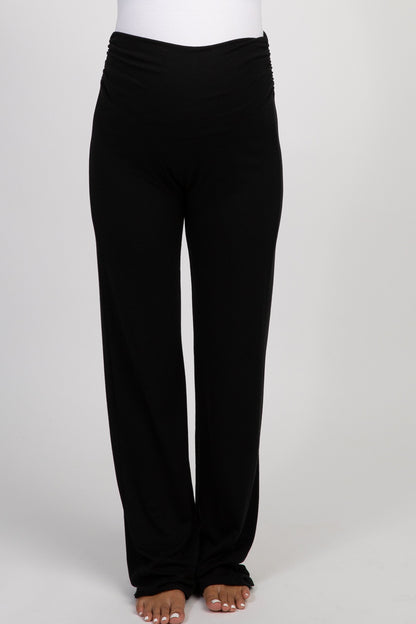 PinkBlush Black Foldover Maternity Lounge Pants