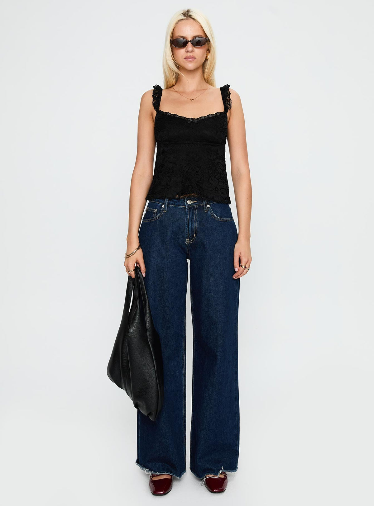 Madaleine Lace Top Black