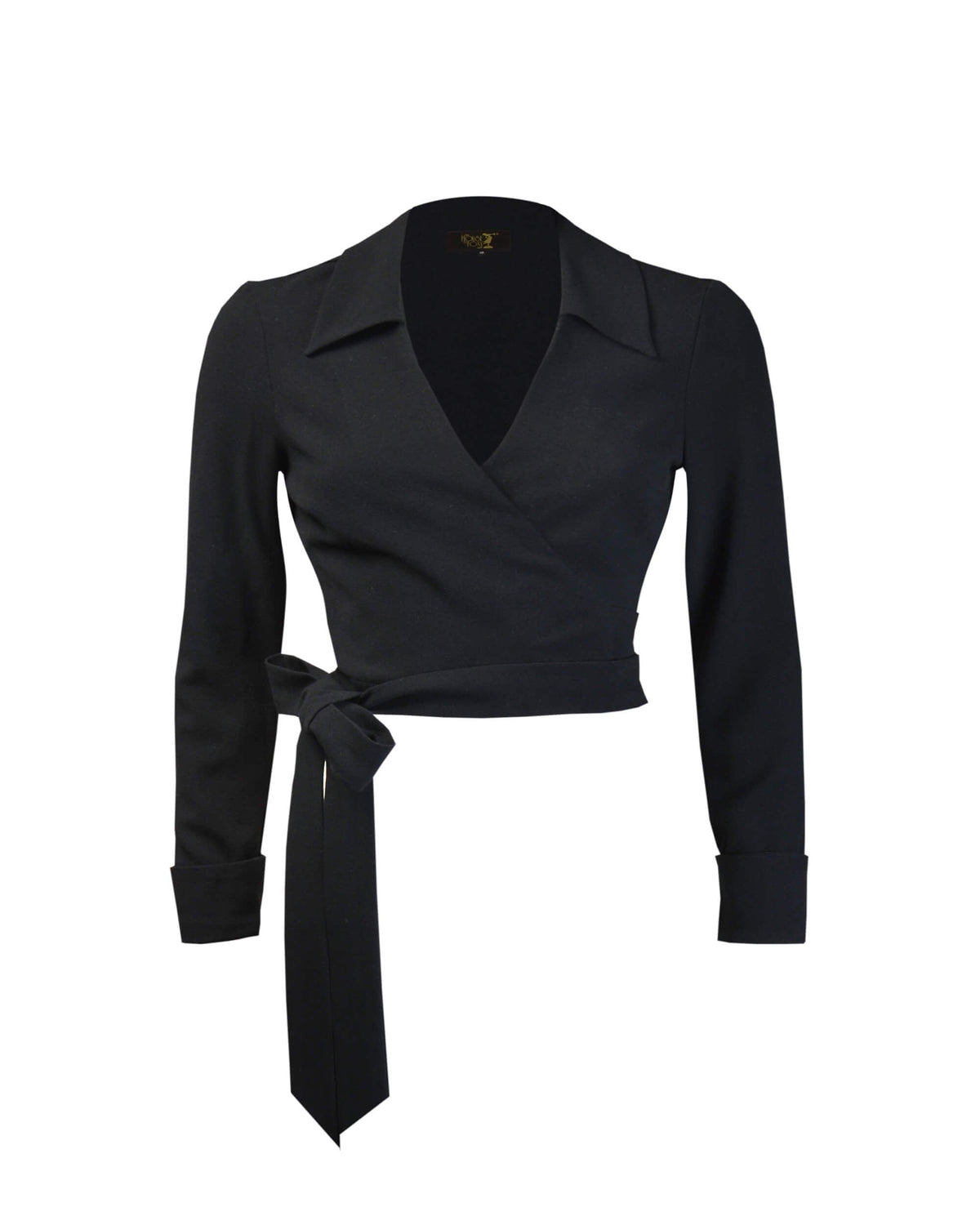 1970s Wrap Top - Black