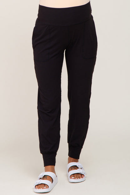 Black Soft Maternity Joggers