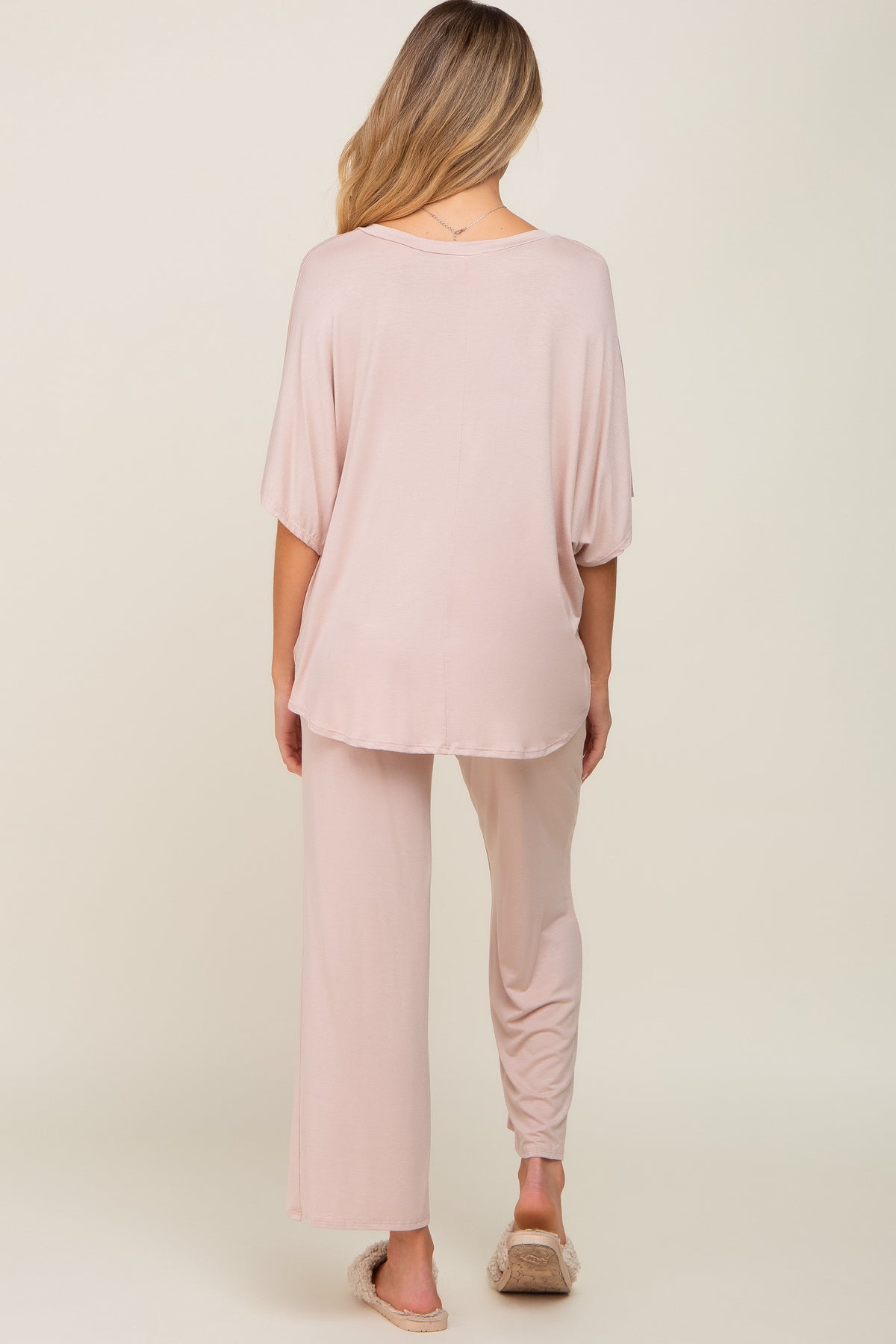 Taupe Cropped Pant Maternity Set