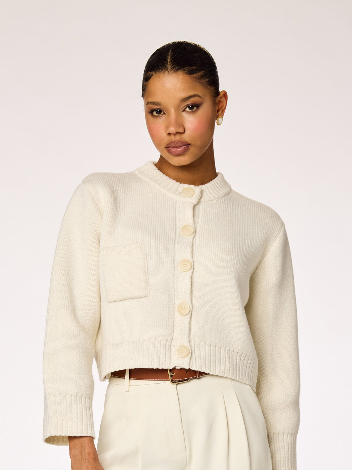 RUNE - Buttoned Cardigan • Cloud