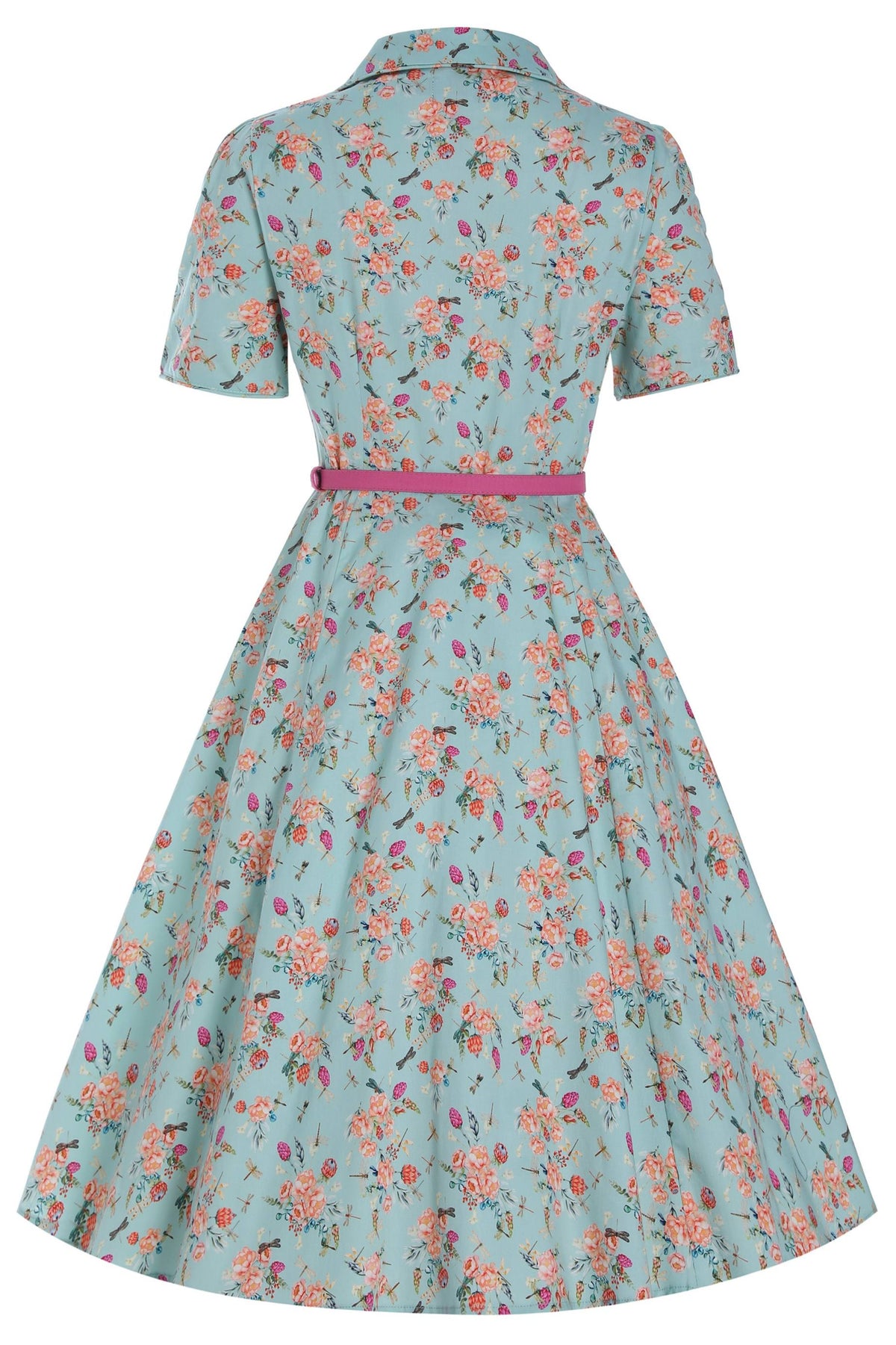 Penelope Mint Green Floral Shirt Dress