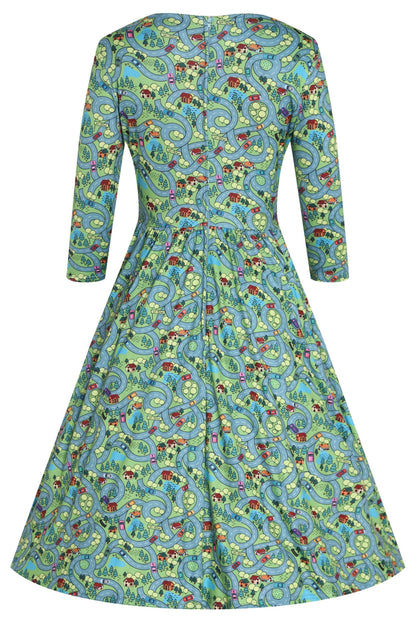 Billie Car Race Track Long Sleeved Dress