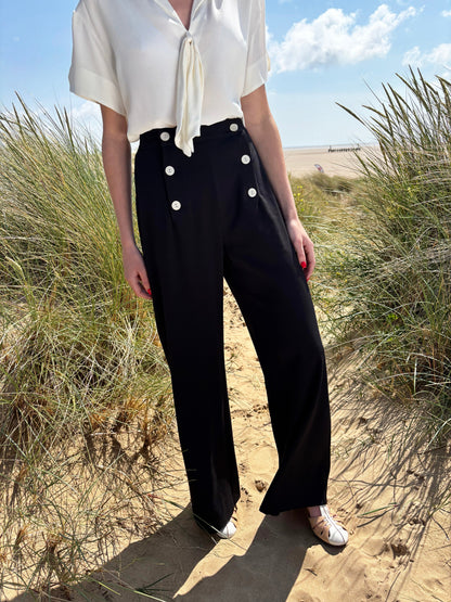 1930s Sailor Pants - Black
