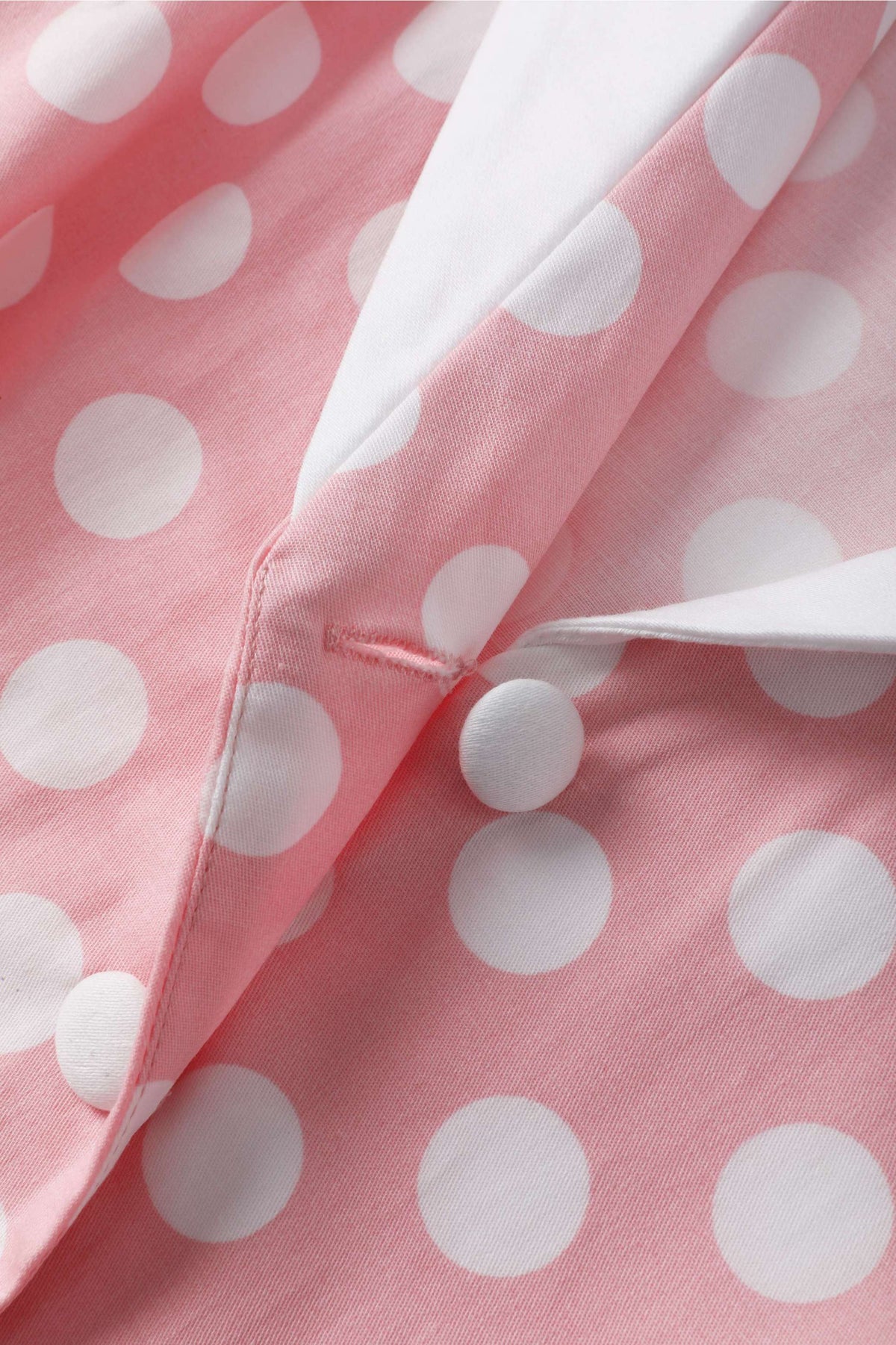Mollie Light Pink Polka Dot Full Circle Shirt Dress