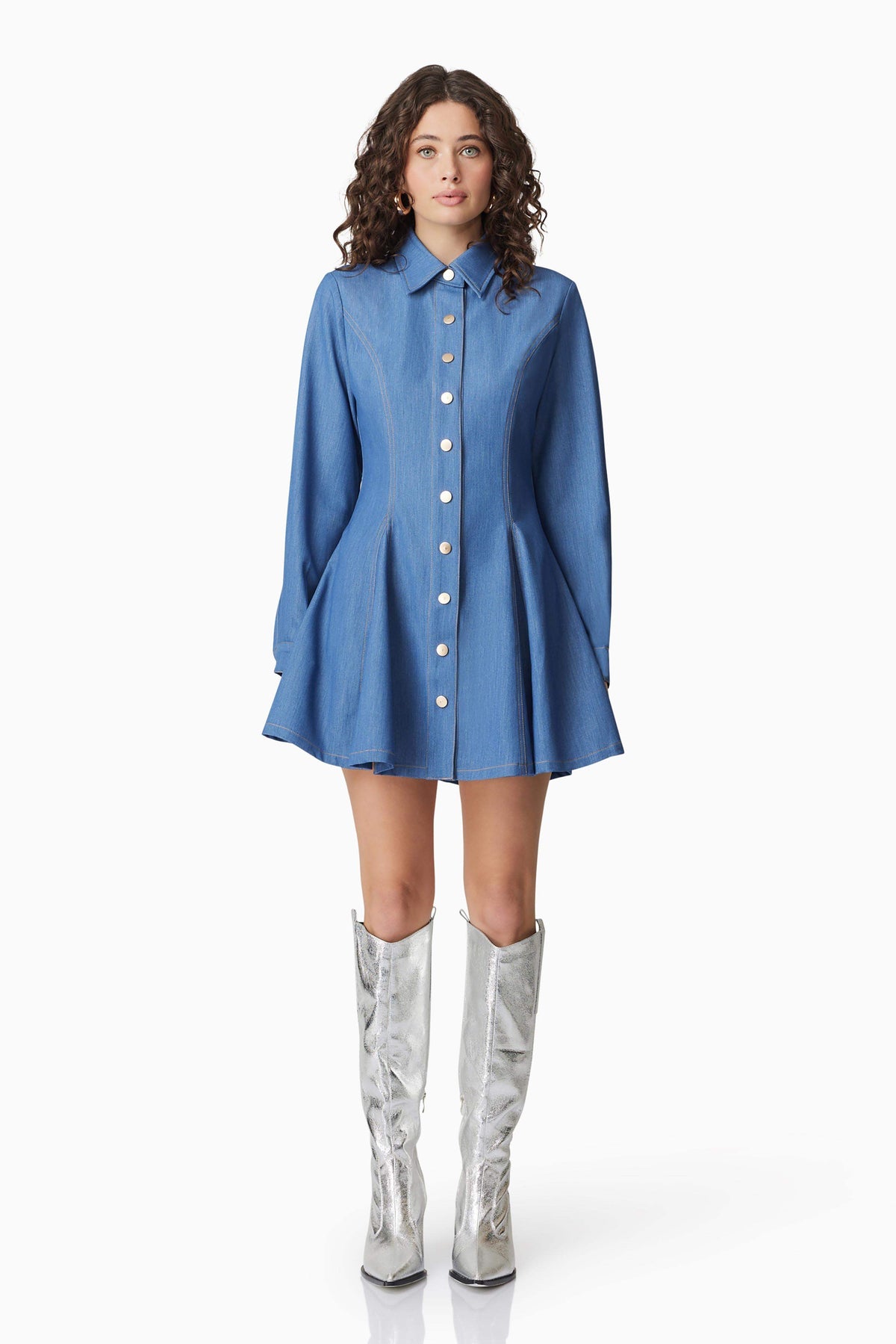CURAAE Stella Denim Mini Dress