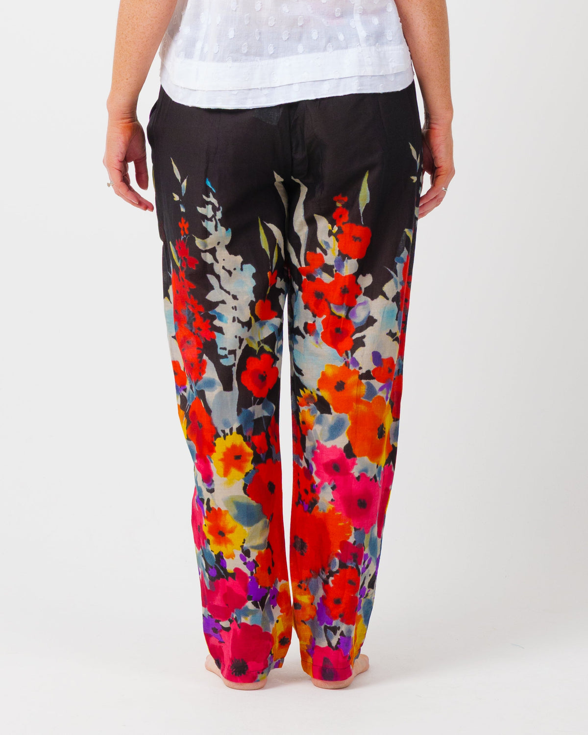Chilli Pants in Abstract Black Floral