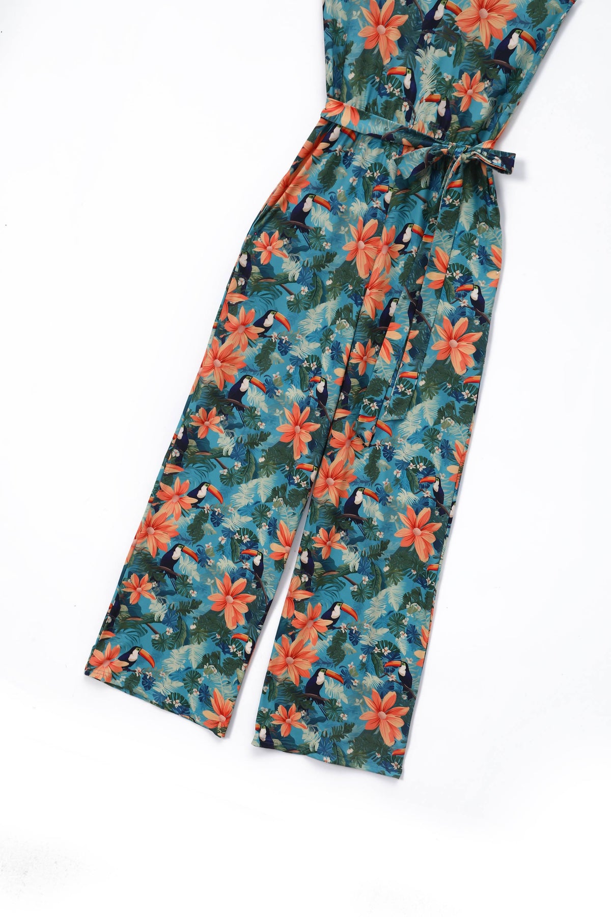 Brigitte Tropical Toucan Strappy Jumpsuit