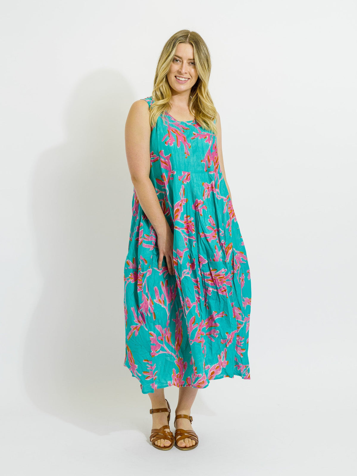 Glasshouse Dress in Pink Coral
