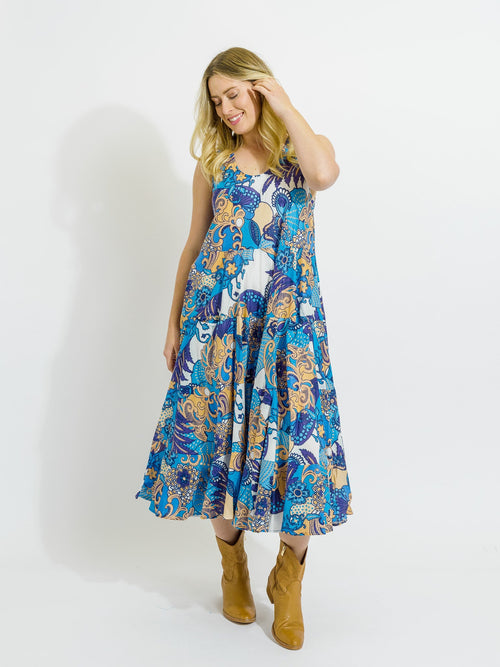 Daydream Dress in Kaleido Blue