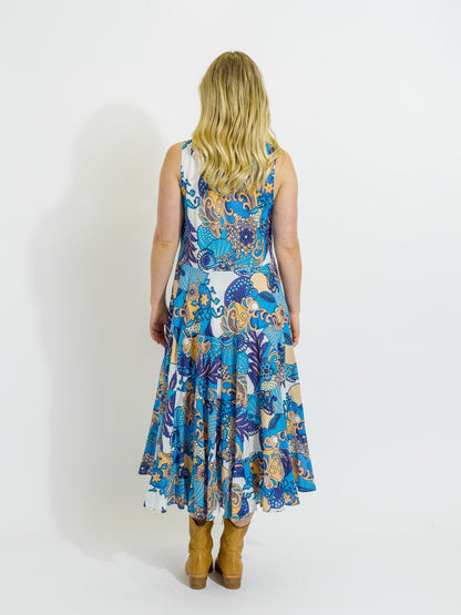Daydream Dress in Kaleido Blue