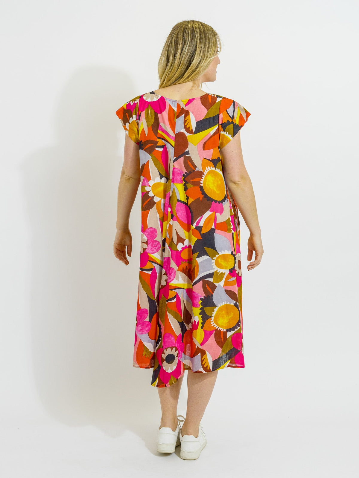 Maheno Dress in Bold Floral