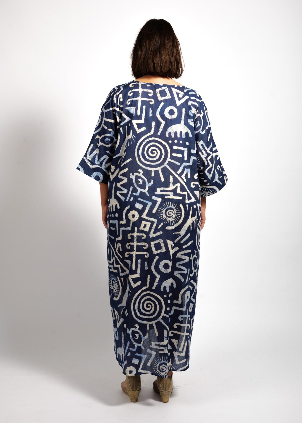 Stella Dress in Blue Symbols