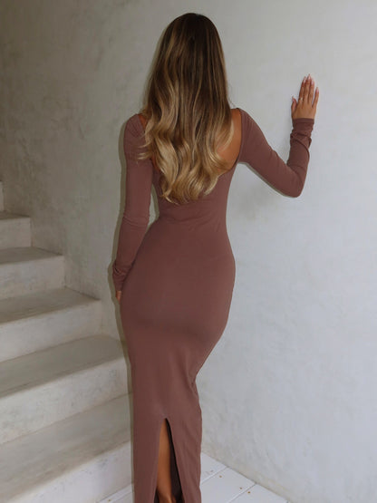 DIONNE MAXI DRESS TAUPE