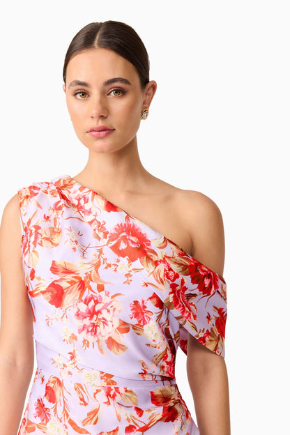 Elina Asymmetrical Gown in Purple