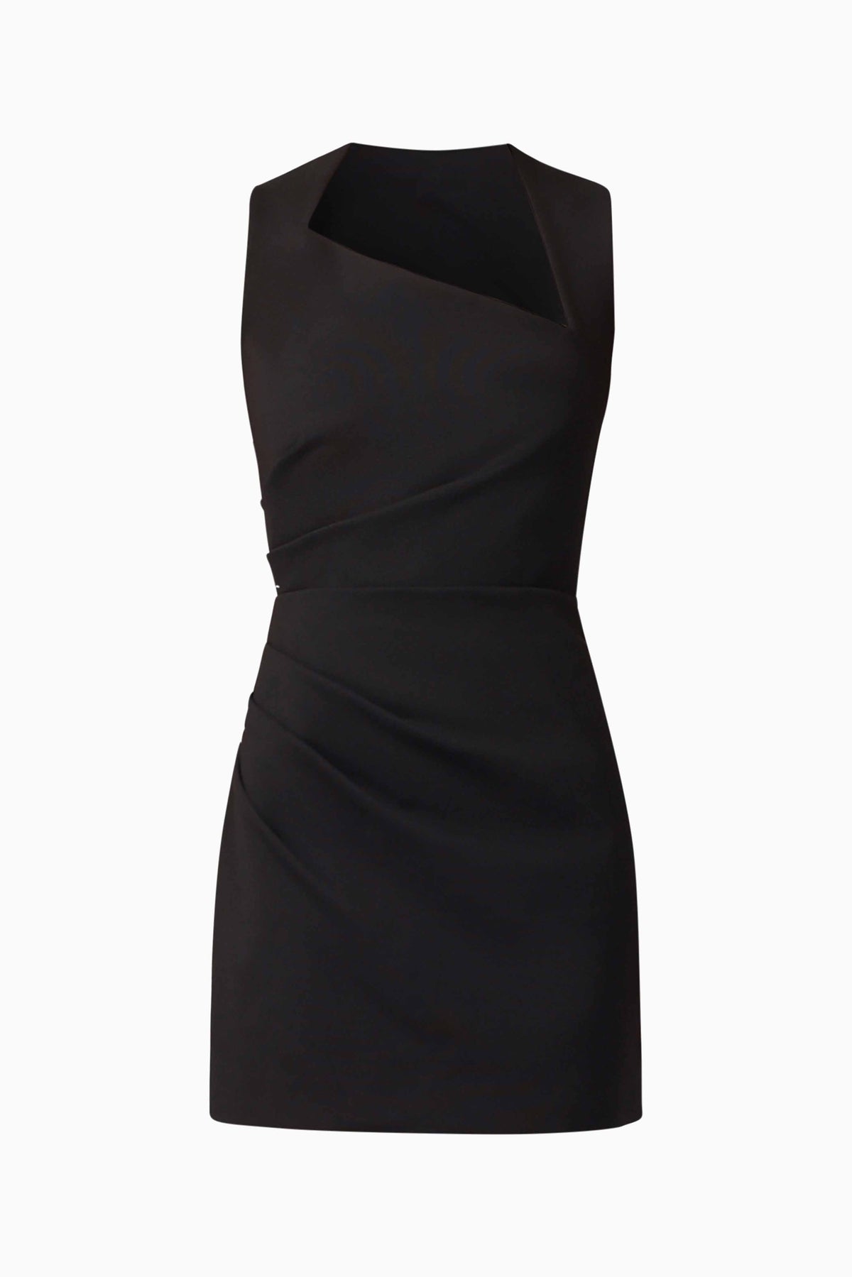 Alina Asymmetrical Mini Dress in Black