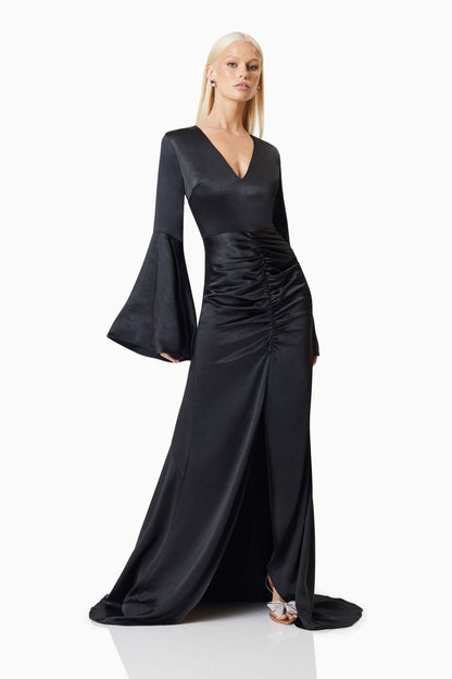 Clementine Eventwear Maxi Gown In Black