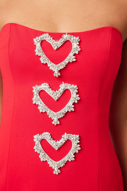 Cherie Party Dress In Red