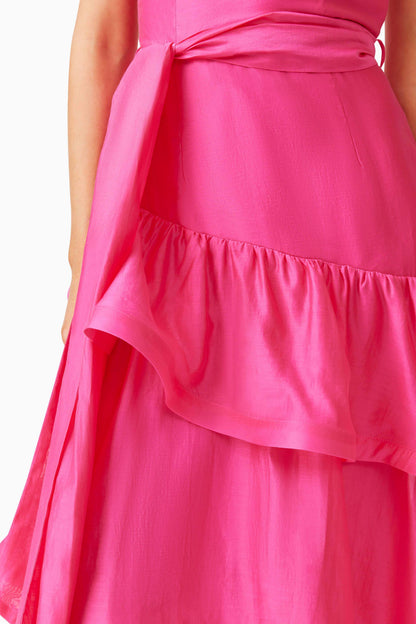 Kalani Strapless Maxi Dress in Pink