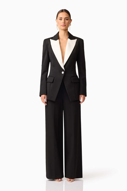 Leonie Wide Leg Pants In Black