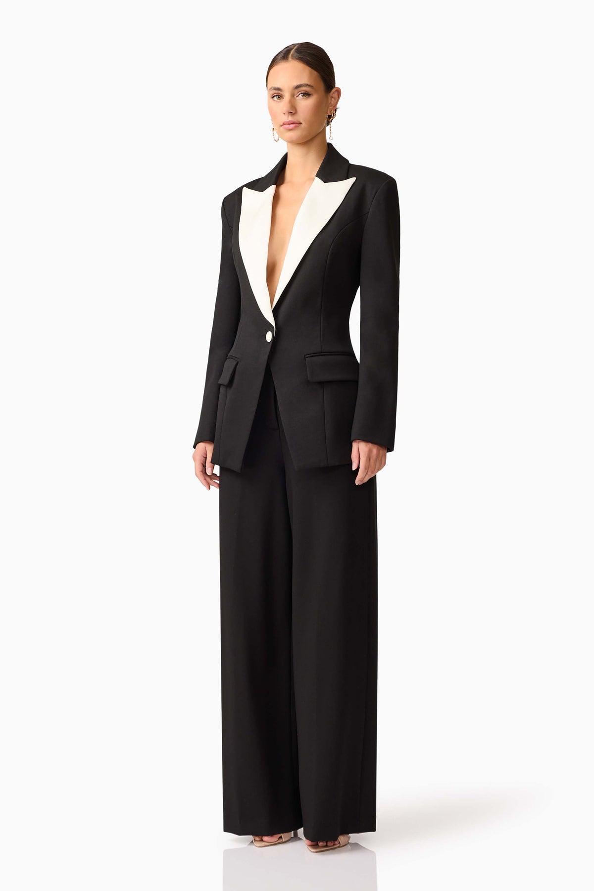 Leonie Wide Leg Pants In Black