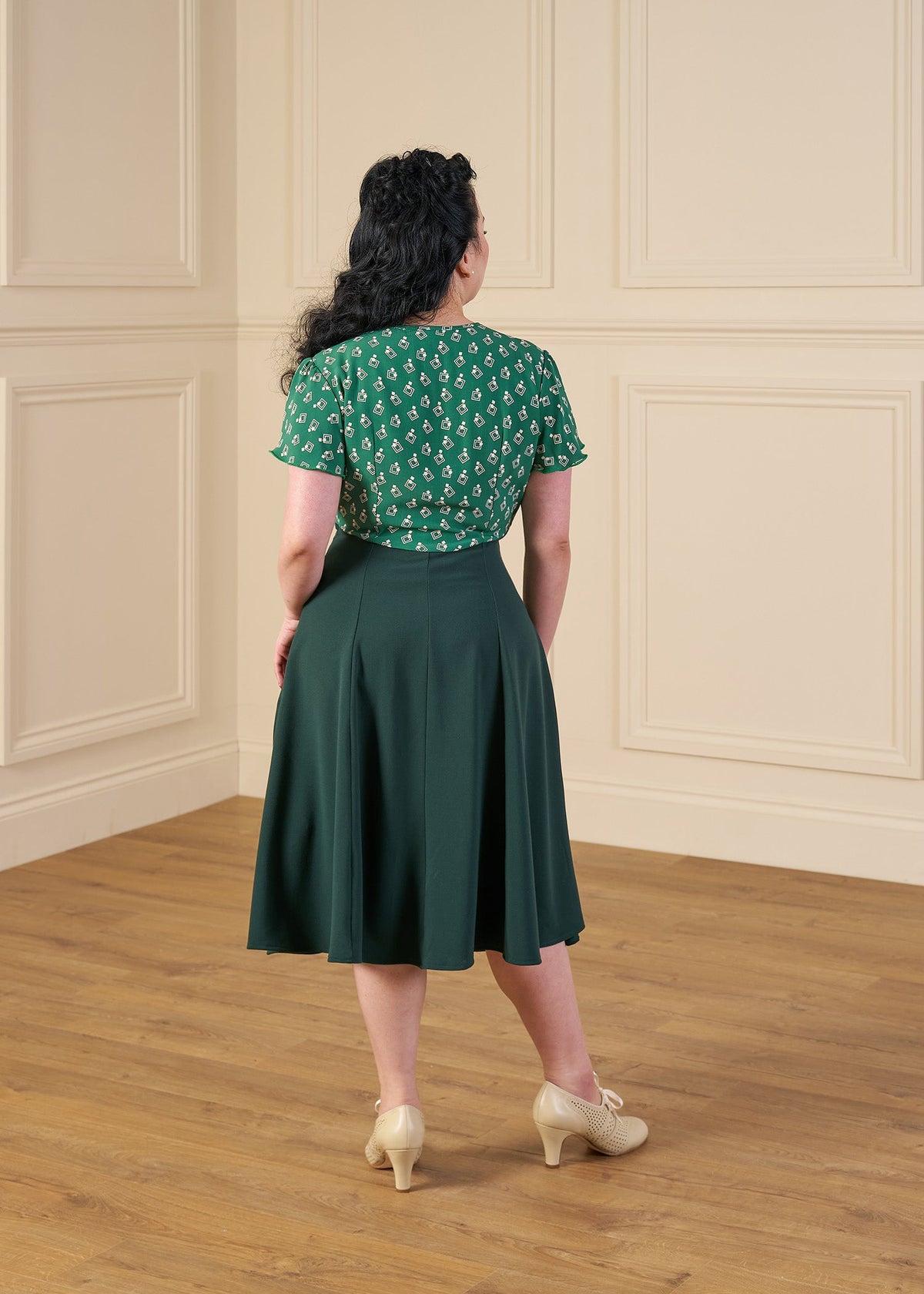 1940s Goodwood Grable Ensemble - Dia Deco Emerald