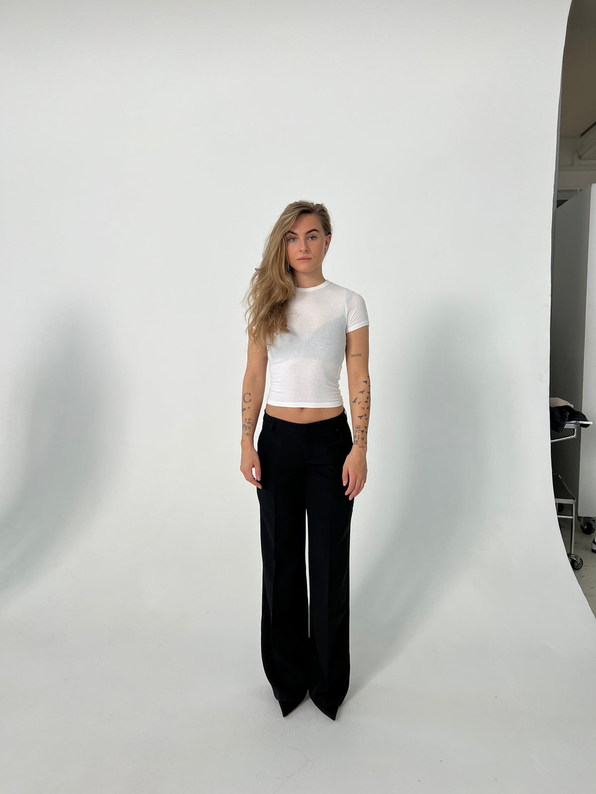Britney low waisted suit pants - Black