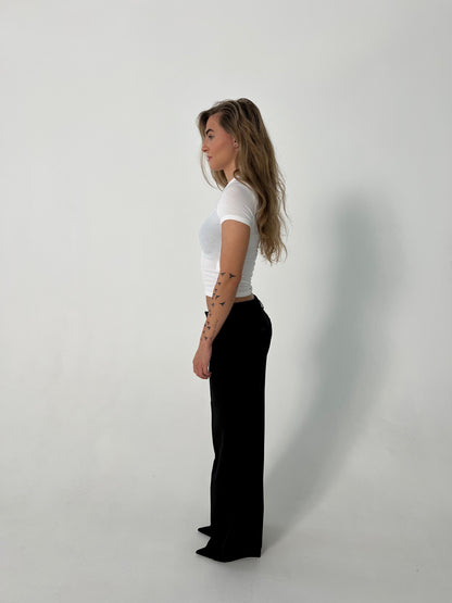 Britney low waisted suit pants - Black