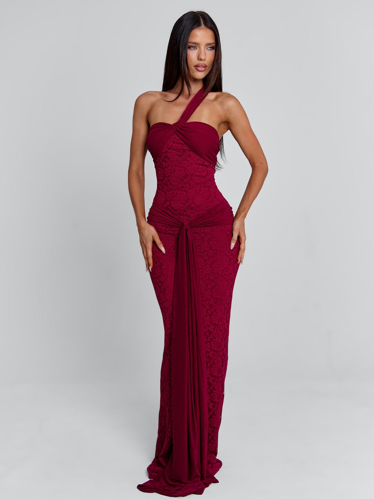 IRMA MAXI DRESS BURGUNDY