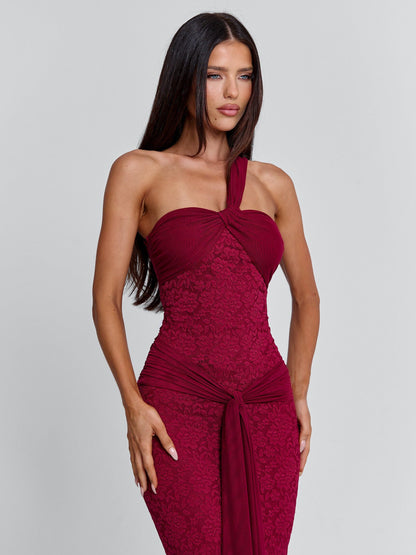 IRMA MAXI DRESS BURGUNDY