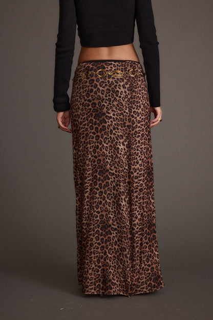 Julia Leopard Print Maxi Skirt