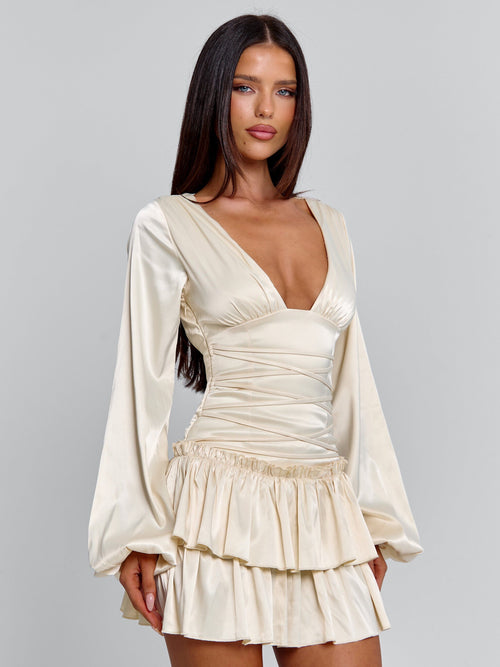 KARMIN MINI DRESS IVORY