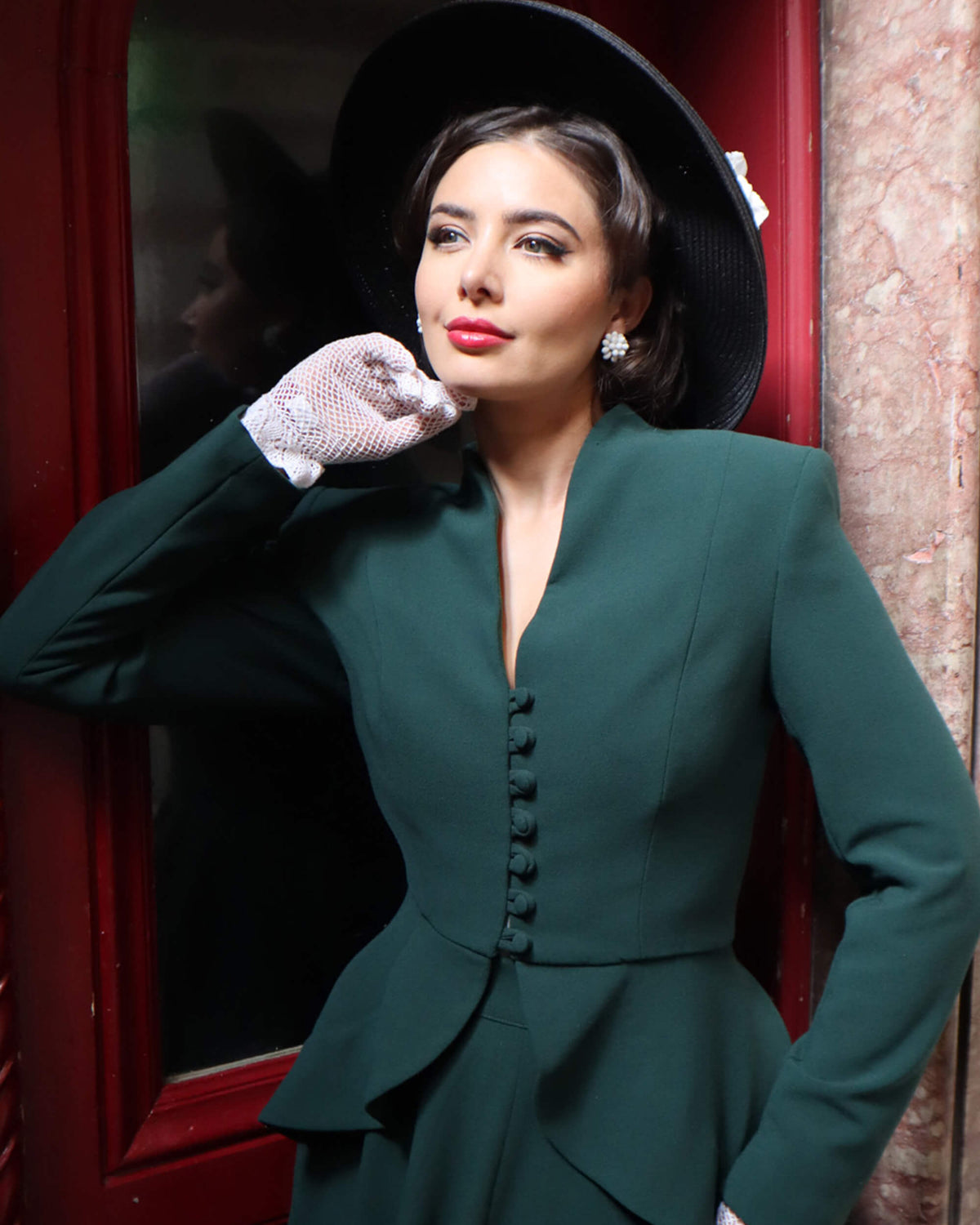 1950s Lilian Jacket - Racing Green