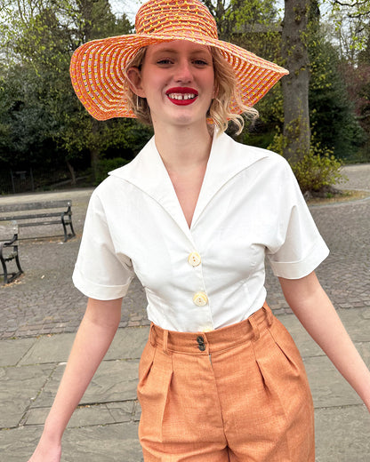 1950s Norma Jean Blouse - Ivory